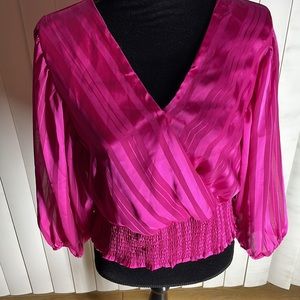 Hot pink blouses chiffon